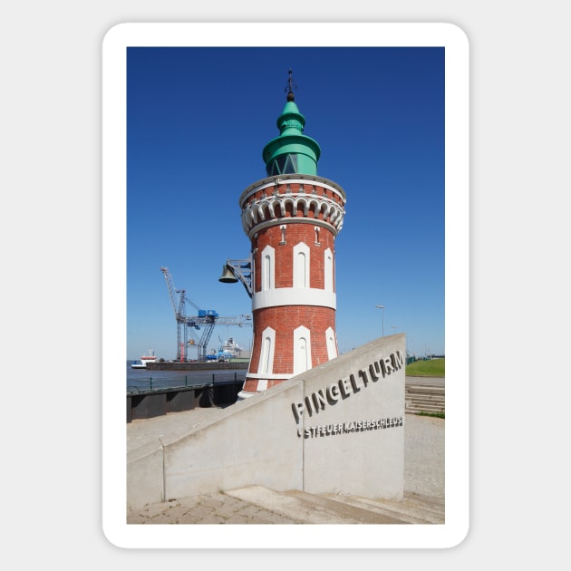 Pingel Tower, Bremerhaven Sticker by Kruegerfoto